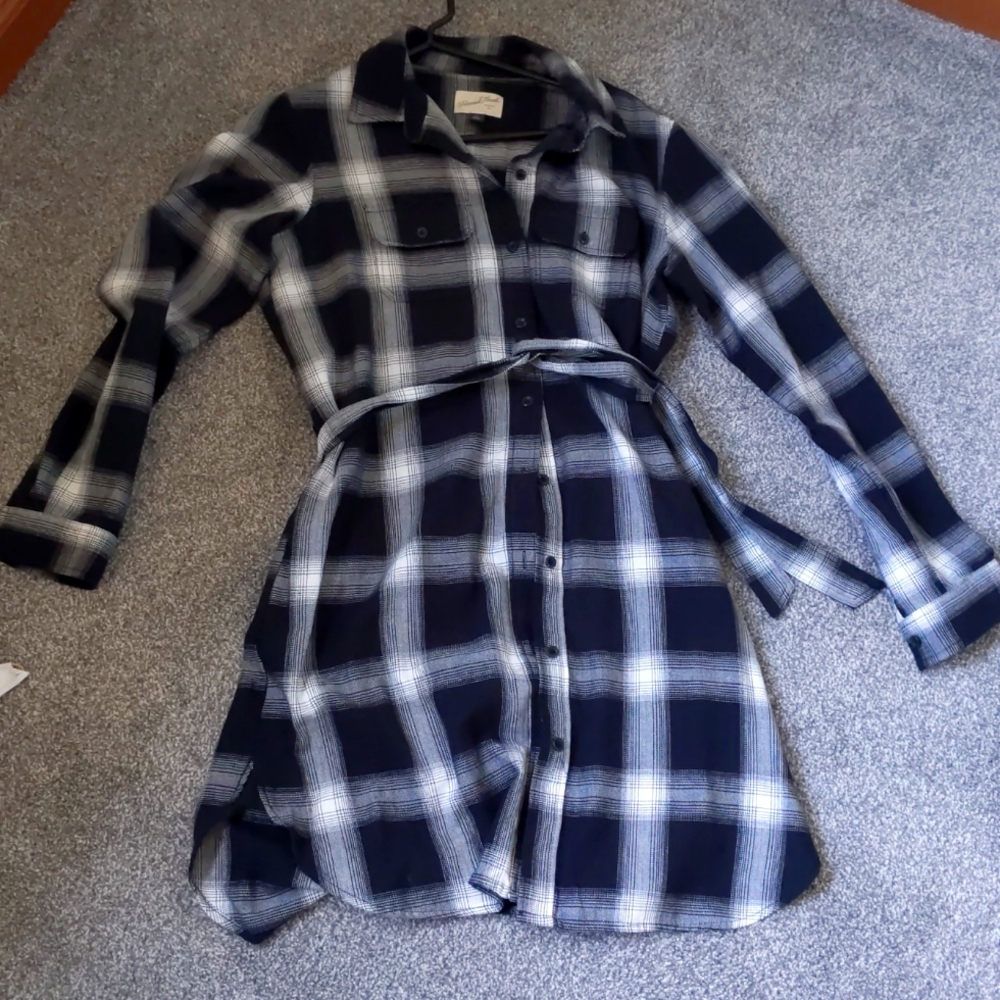 Universal Thread Flannel Shirt Dress, worn once